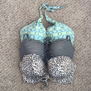 Set of 3 Victoria’s Secret Swimsuit tops. 34DD